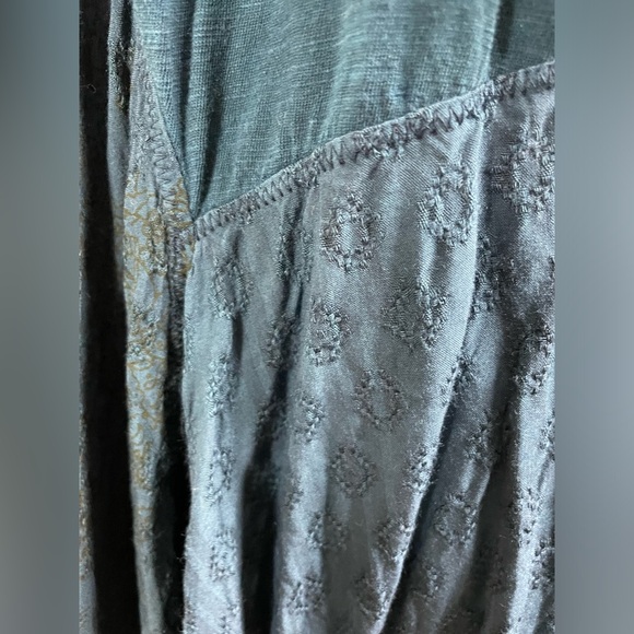 Intimately Free People soft T-shirt dress, teal, with handkerchief hem. - Picture 8 of 11